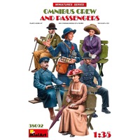Miniart 1/35 Omnibus Crew and Passengers Plastic Model Kit