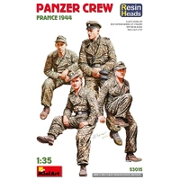 Miniart 1/35 Panzer Crew France 1944 Figure Set w/Resin Heads