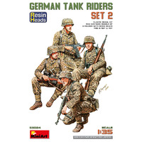 Miniart 1/35 German Tank Riders Set 2. Resin Heads Plastic Model Kit