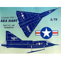 Mach 2 1/72 Convair YF2Y-1 Sea Dart flying boat/seaplane Plastic Model Kit