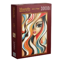 Magnolia Wavy Hair Girl Romi Lerda 1000pc Jigsaw Puzzle
