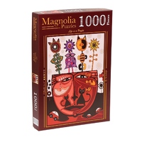 Magnolia 1000pc Surrealist Cat Jigsaw Puzzle