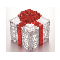 Mag-Nif 3D Red Ribbon Gift Crystal Puzzle MAG-90132