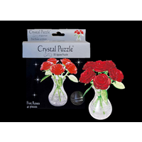 Mag-Nif 3D Red 6 Roses Crystal Puzzle