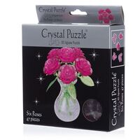Mag-Nif 3D Pink 6 Roses Crystal Puzzle