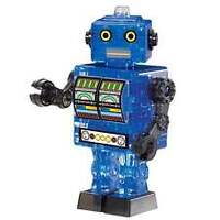 Mag-Nif 3D Blue Tin Robot Crystal Puzzle