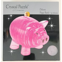 Mag-Nif 3D Pink Piggy Bank Crystal Puzzle