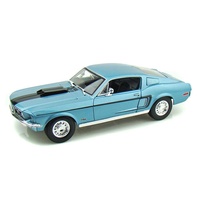 Maisto 1/18 1968 Ford Mustang GT CobraJet FB - Blue - Diecast
