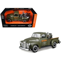 Maisto 1/24 1950 Chevrolet 3100 Pickup & 1936 EL Knucklehead