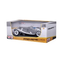 Maisto 1/18 1936 Mercedes-Benz 500K SS Metallic Silver Grey Diecast Car