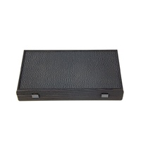 Manopoulos Poker Set 300pcs(11.50g) 2playing Card Decks In Black Wooden Case With Black Leatherette Top 39x22cm