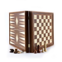 Manopoulos Chess/ Backgammon - Classic Style Design In Wooden Replica Case 41x41cm