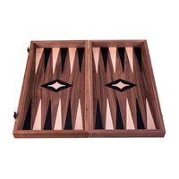 Manopoulos Walnut Chess & Backgammon 38x20cm
