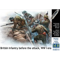 Master Box 1/35 British Infantry before the attack, WWI era Plastic Model Kit 35114