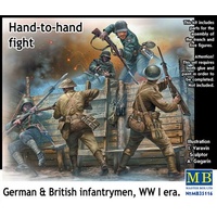 Master Box 1/35 Hand-to-hand fight, German & British infantrymen, WW I era Plastic Model Kit 35116