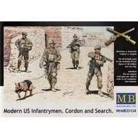 Master Box 35154 1/35 Modern US infantrymen. Cordon and Search Plastic Model Kit