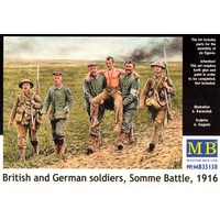 Master Box 35158 1/35 British and German soldiers, Somme Battle, 1916 Plastic Model Kit