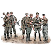 Master Box 1/35 Let's stop them here! German Military Men, 1945 Plastic Model Kit 35162
