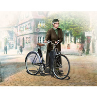 Master Box 35166 1/35 Frau Müller. Woman & Women's Bicycle, Europe, WWII Era Plastic Model Kit