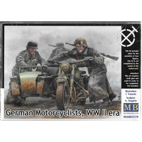 Master Box 35178 1/35 German Motorcyclists, WWII era Plastic Model Kit