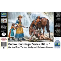 Master Box 35203 1/35 Outlow. Gunslinger series. Marshal Tom Tucker, Molly and Rebecca Hanson