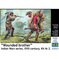 Master Box 35210 1/35 Wounded brother. Indian Wars series, XVIII century. Kit No. 2