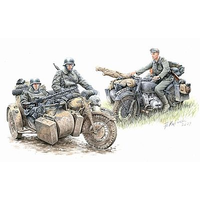 Master Box 1/35 Kradschützen: German Motorcycle Troops on the Move Plastic Model Kit 3548F