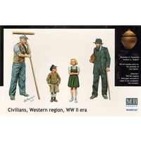 Master Box 3567 1/35 Civilians, Western region, WW II era Plastic Model Kit
