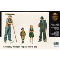 Master Box 3567 1/35 Civilians, Western region, WW II era Plastic Model Kit