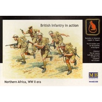 Master Box 1/35 British Infantry in action, Northern Africa, WW II era Plastic Model Kit 3580