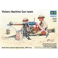 Master Box 1/35 Vickers Machine Gun team, North Africa Desert Battle Series, WW II era 3597