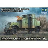 Master Box 72007 1/72 British Armoured Car, Austin, MK III, WW I Era Plastic Model Kit