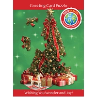 Madd Capp 1114 Christmas Tree 20pc Jigsaw Puzzle Greeting Card