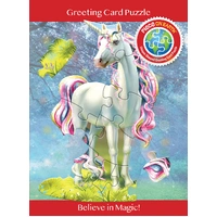 Madd Capp 1117 Unicorn 12pc Jigsaw Puzzle Greeting Card
