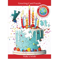 Madd Capp 1121 Birthday Cake 20pc Jigsaw Puzzle Greeting Card