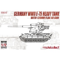 Modelcollect 1/72 German WWII E-75 Heavy Tank with 128mm flak 40 gun Plastic Model Kit