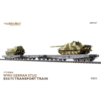 Modelcollect 1/72 WWII German Stug E50/75 Transport Train Plastic Model Kit