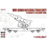 Modelcollect 1/72 WWII German Wasserfall Ferngelenkte Flarakete Railway Car Plastic Model Kit UA72172