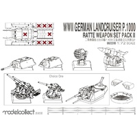 Modelcollect 1/72 WWII German Landcruiser P.1000 Ratte Weapon Set Pack II Plastic Model Kit