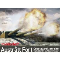 Modelcollect 1/72 Austratt Fort Coastal Artillery Triple 28cm César Plastic Model Kit UA72334