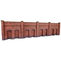 Metcalfe N Scale Retaining Wall Red Brick Card Kit