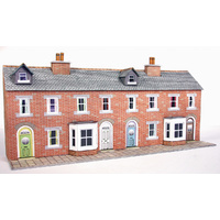 Metcalfe N Red Brick Terraced House Fronts Card Kit