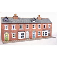 Metcalfe N Red Brick Terraced House Fronts Card Kit