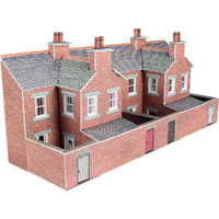 Metcalfe N Red Brick Terraced House Backs Card Kit