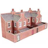 Metcalfe N Red Brick Terraced House Backs Card Kit