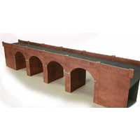 Metcalfe HO Double Track Viaduct Red Brick Card Kit