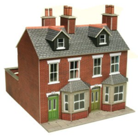 Metcalfe HO Terraced Houses Red Brick Card Kit