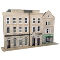 Metcalfe HO Low Relief Bank & Shop Card Kit