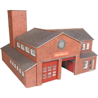 Metcalfe HO/OO Fire Station Card Kit