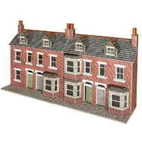 Metcalfe HO/OO Terrace House Fronts Brick Card Kit